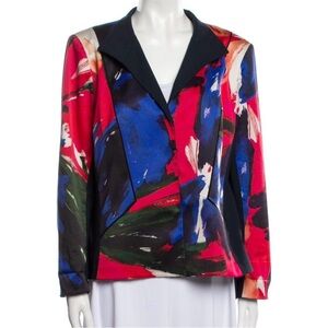 Lafayette 148 New York multi color graffiti  blazer